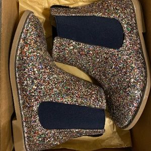 Crew cuts glitter boots